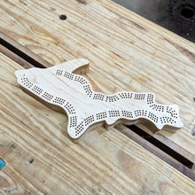 Load image into Gallery viewer, Michigan Upper Peninsula State MI Travel Cribbage Board, Storage Inside!, Includes Cards and Pegs!