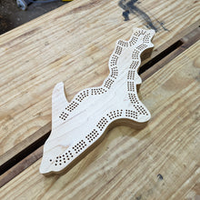 Load image into Gallery viewer, Michigan Upper Peninsula State MI Travel Cribbage Board, Storage Inside!, Includes Cards and Pegs!