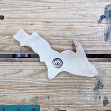 Load image into Gallery viewer, Michigan Upper Peninsula State MI Travel Cribbage Board, Storage Inside!, Includes Cards and Pegs!