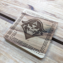 Load image into Gallery viewer, Customizable Cribbage Board Add Sports Team College Engraving, Includes Pegs!