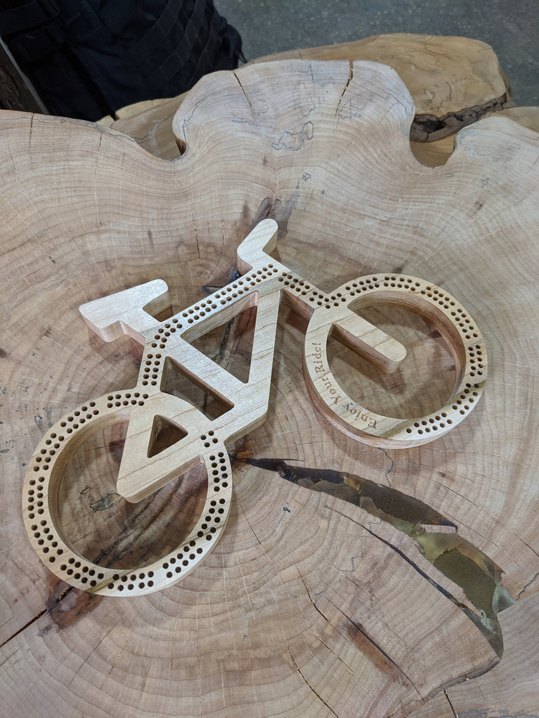 Customizable Bike Cribbage Cycling Bicycle - Pegs Included!