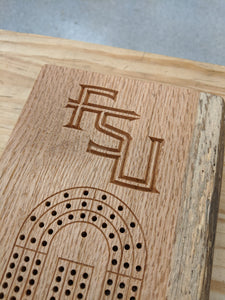 Customizable Live Edge Cribbage Board - Pegs Included!