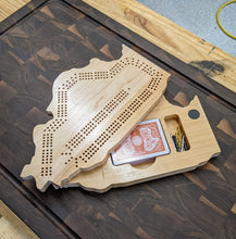 Load image into Gallery viewer, Illinois State IL Travel Cribbage Board, Storage Inside!, Includes Cards and Pegs!