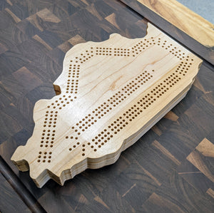 Illinois State IL Travel Cribbage Board, Storage Inside!, Includes Cards and Pegs!