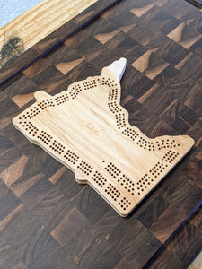 Minnesota State MN Cribbage Board, Includes Pegs!