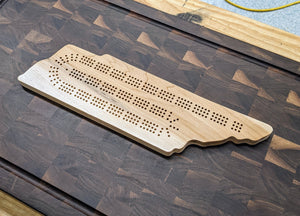 Tennessee State TN Cribbage Board, Includes Pegs!