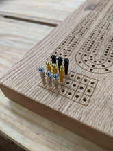 Load image into Gallery viewer, Customizable Live Edge Cribbage Board - Pegs Included!
