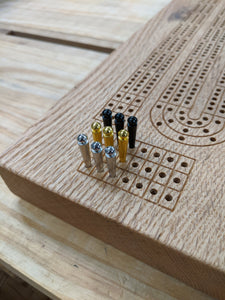 Customizable Live Edge Cribbage Board - Pegs Included!