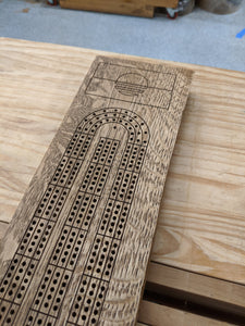 Customizable Live Edge Cribbage Board - Pegs Included!
