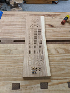 Customizable Live Edge Cribbage Board - Pegs Included!