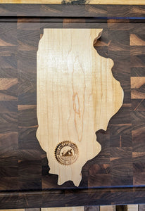 Illinois State IL Travel Cribbage Board, Storage Inside!, Includes Cards and Pegs!