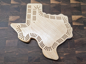 Texas State TX Cribbage Board, Includes Pegs!