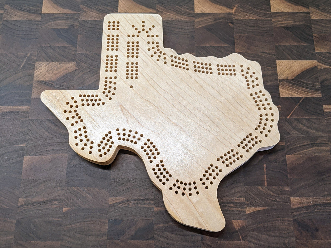 Texas State TX Cribbage Board, Includes Pegs!