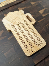 Load image into Gallery viewer, Beer Mug Cribbage Board, Includes Pegs!