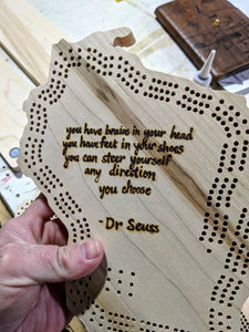 Pennsylvania State PA Cribbage Board, Includes Pegs!