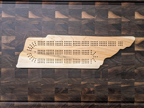 Tennessee State TN Cribbage Board, Includes Pegs!