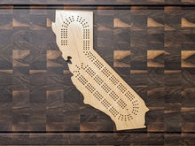 Load image into Gallery viewer, California State CA Cribbage Board, Includes Pegs!