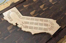 Load image into Gallery viewer, California State CA Cribbage Board, Includes Pegs!