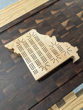 Load image into Gallery viewer, Missouri State MO Travel Cribbage Board, Storage Inside!, Includes Cards and Pegs!