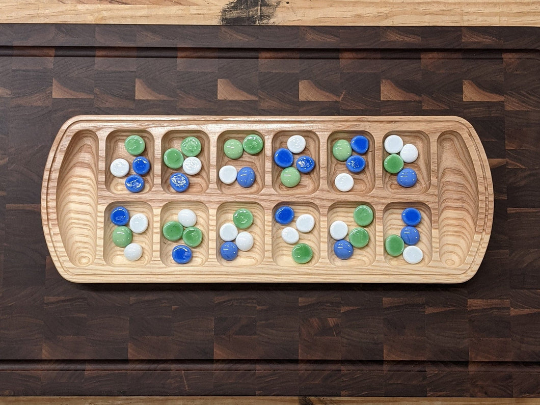 Mancala Board made from Urban Reclaimed Lumber, Stones Included, Customizable!