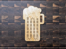 Load image into Gallery viewer, Beer Mug Cribbage Board, Includes Pegs!