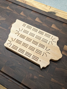 Iowa State IA Cribbage Board, Includes Pegs!