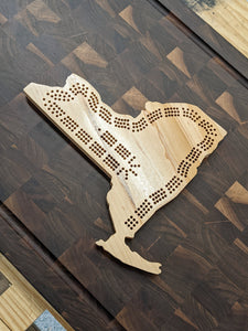 New York State NY Cribbage Board, Includes Pegs!