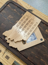 Load image into Gallery viewer, Indiana State IN Travel Cribbage Board, Storage Inside!, Includes Cards and Pegs!