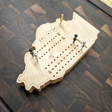 Load image into Gallery viewer, Illinois State IL Travel Euchre Score Keeping Board, Storage Inside! Includes Cards and Pegs!