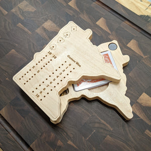 Minnesota State MN Travel Euchre Score Keeping Board, Storage Inside! Includes Cards and Pegs!