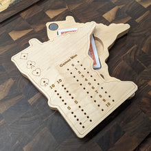 Load image into Gallery viewer, Minnesota State MN Travel Euchre Score Keeping Board, Storage Inside! Includes Cards and Pegs!