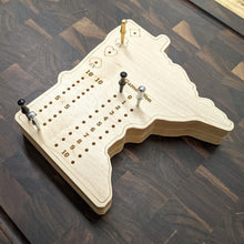 Load image into Gallery viewer, Minnesota State MN Travel Euchre Score Keeping Board, Storage Inside! Includes Cards and Pegs!