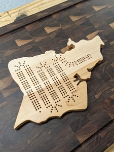 Oahu Island Hawaii HI Cribbage Board, Includes Pegs!