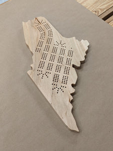 Maine State ME Cribbage Board, Includes Pegs!