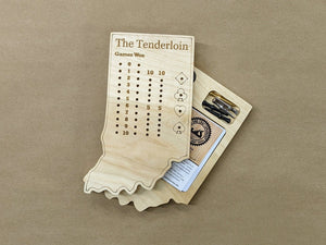 Indiana State IN Travel Euchre Score Keeping Board, Storage Inside! Includes Cards and Pegs!