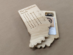Indiana State IN Travel Euchre Score Keeping Board, Storage Inside! Includes Cards and Pegs!
