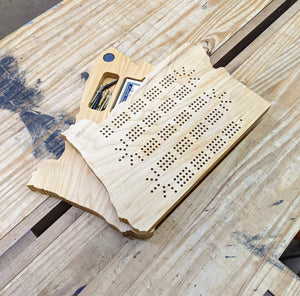 Oregon State OR Travel Cribbage Board, Storage Inside!, Includes Cards and Pegs!