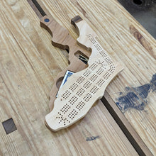 Load image into Gallery viewer, Florida State FL Travel Cribbage Board, Storage Inside!, Includes Cards and Pegs!