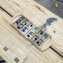 Load image into Gallery viewer, Folding Travel Mancala Board, Stones Included, Customizable!